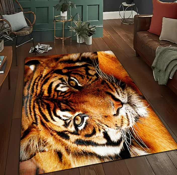 3D Printing Tablet - 3D Tiger Print Area Rug Pattern