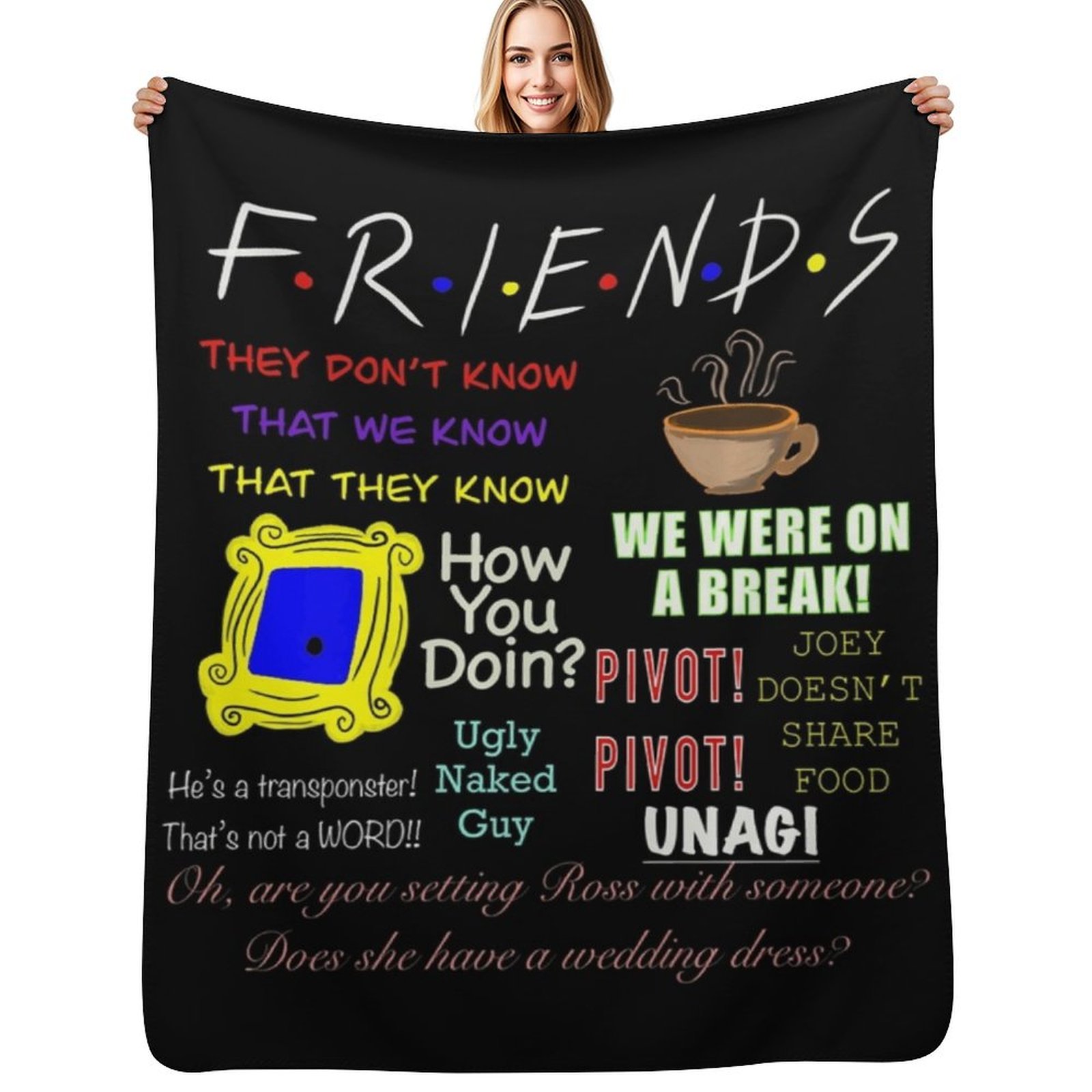 3D Printing Quotes - Friends Quotes Premium Throw Blanket Luxury