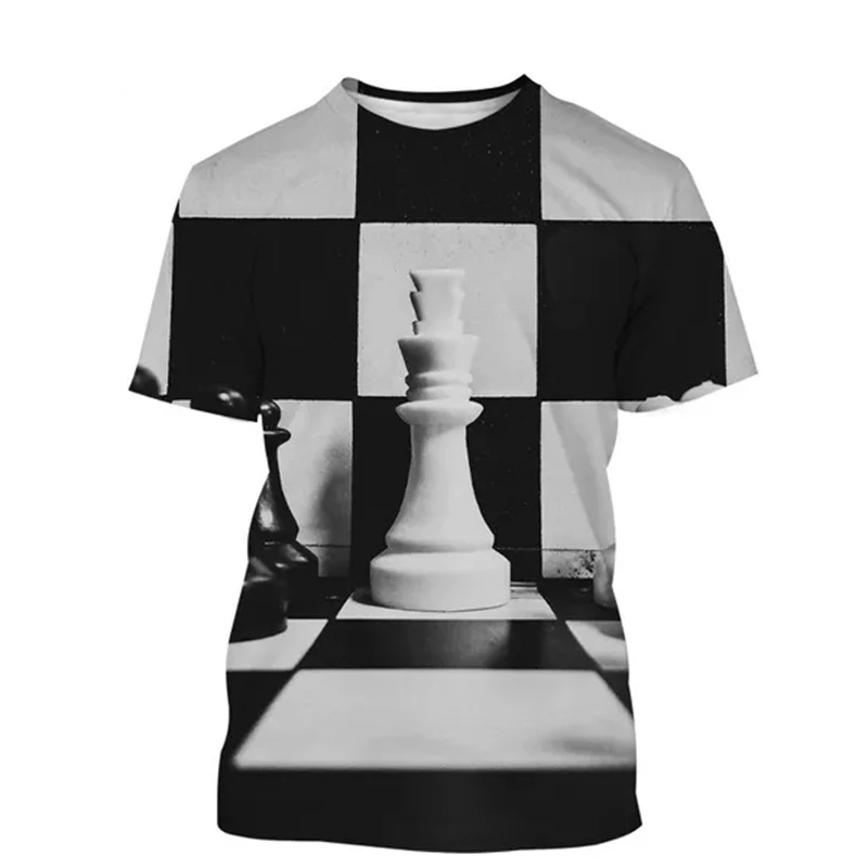 3D Printing Chess - Chess T-shirt 3D Printing Design Fashion