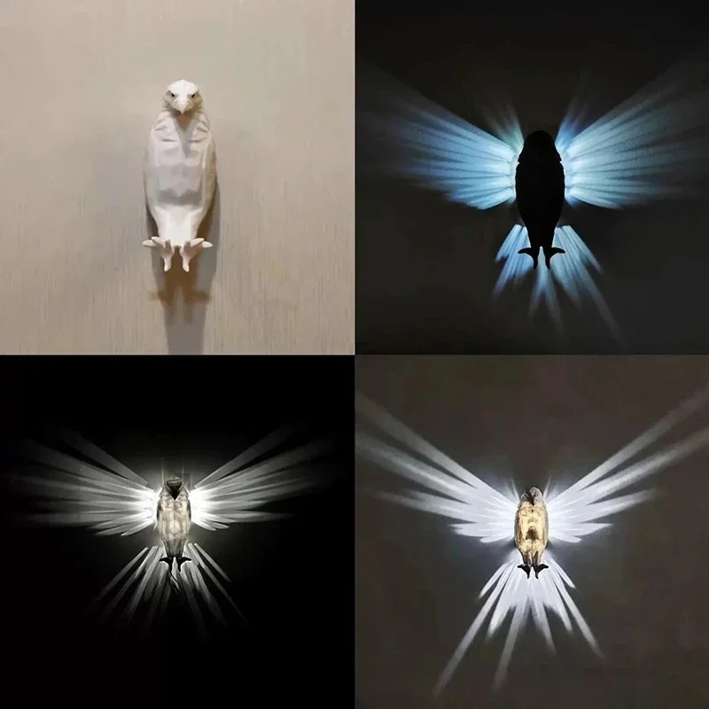 3D Printing Glass - Bird Wall Lamp Halloween Owl Eagle