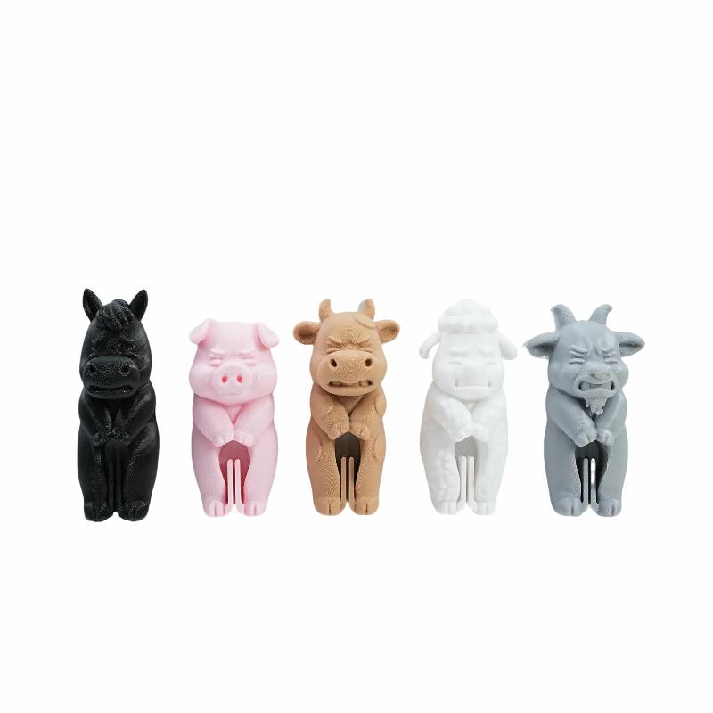 3D Printing In Food - 3D Printed 1/5pcs Set Farm Animal