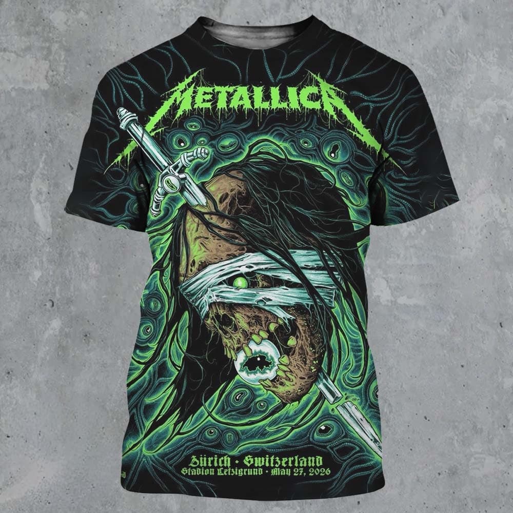 3D Printing Ghosting - 2026 Vintage Metallica 2026 Concert T-shirt