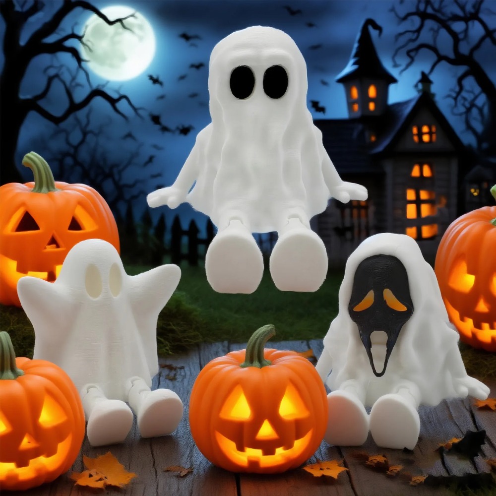 3D Printing Ghosting - 3D Print Halloween Ghost Ornament Figurines
