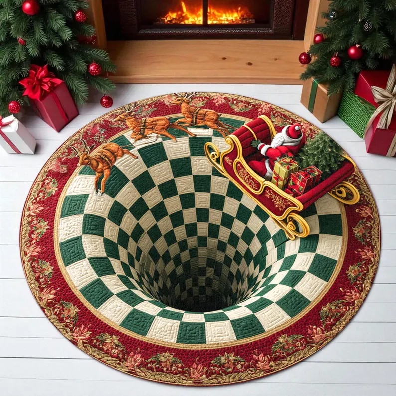 3D Printing Tablet - 3D Vortex Santa Claus Riding on