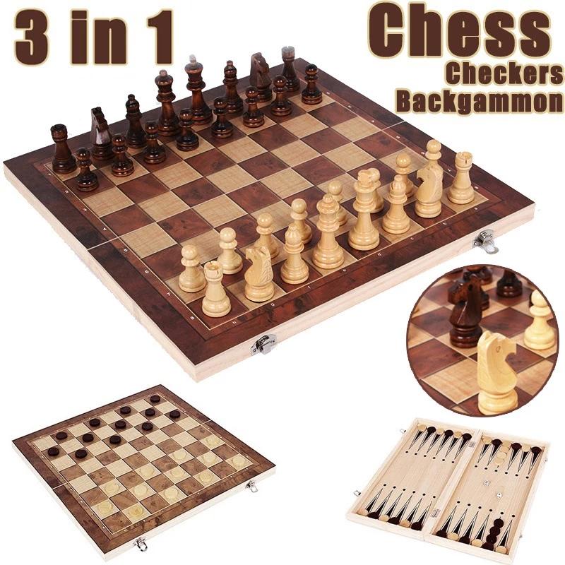 3 in 1 Chess Board, Folding Wo - 3D Printing Chess ulasan dan harga