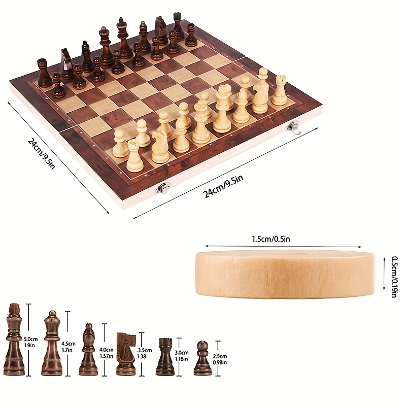 3 in 1 Chess Board, Folding Wo - 3D Printing Chess ulasan dan harga