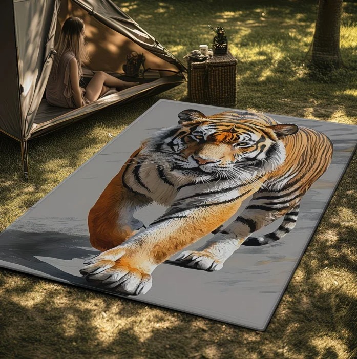 3D Tiger Print Area Rug Patter - 3D Printing Tablet ulasan dan harga