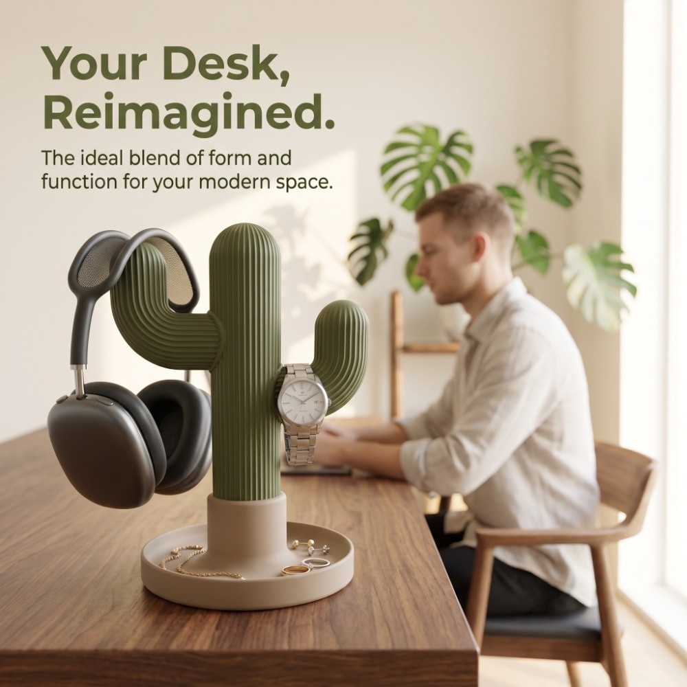 Green Cactus Storage Ornament  - 3D Printing Watch ulasan dan harga