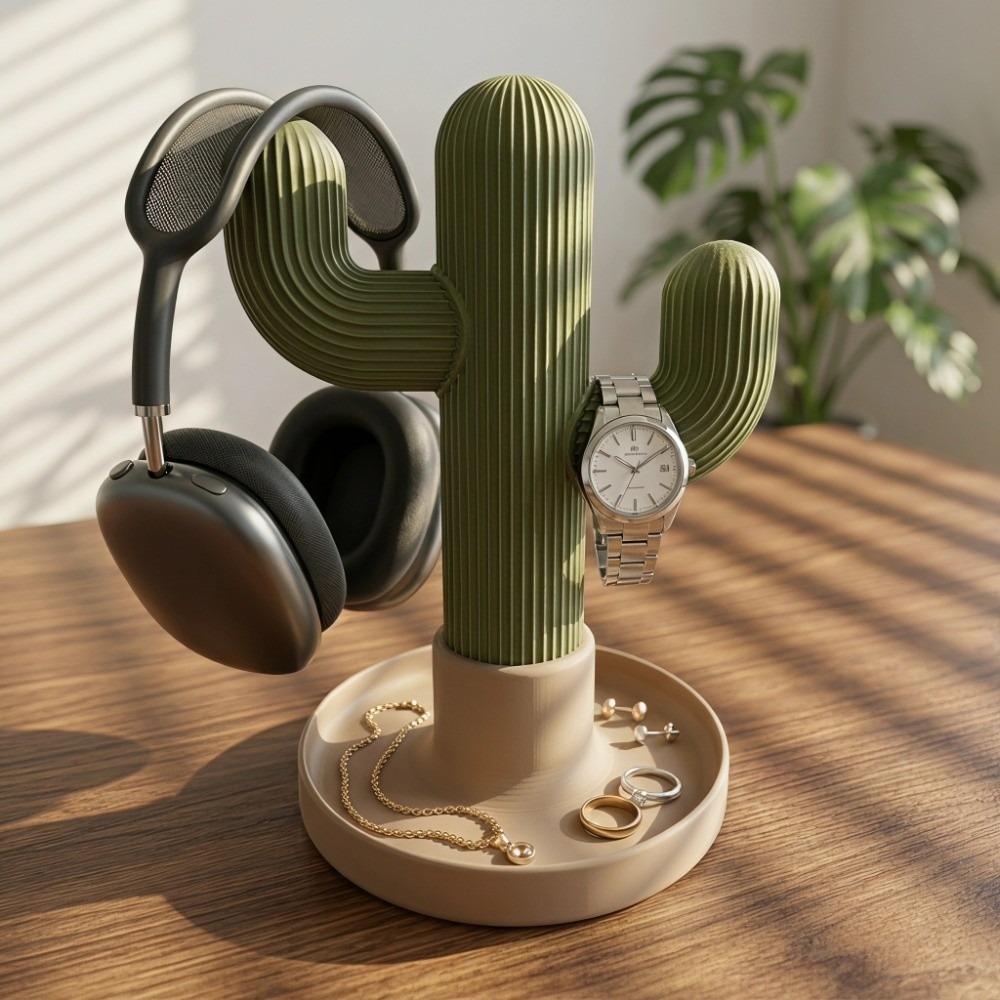 Green Cactus Storage Ornament  - 3D Printing Watch ulasan dan harga
