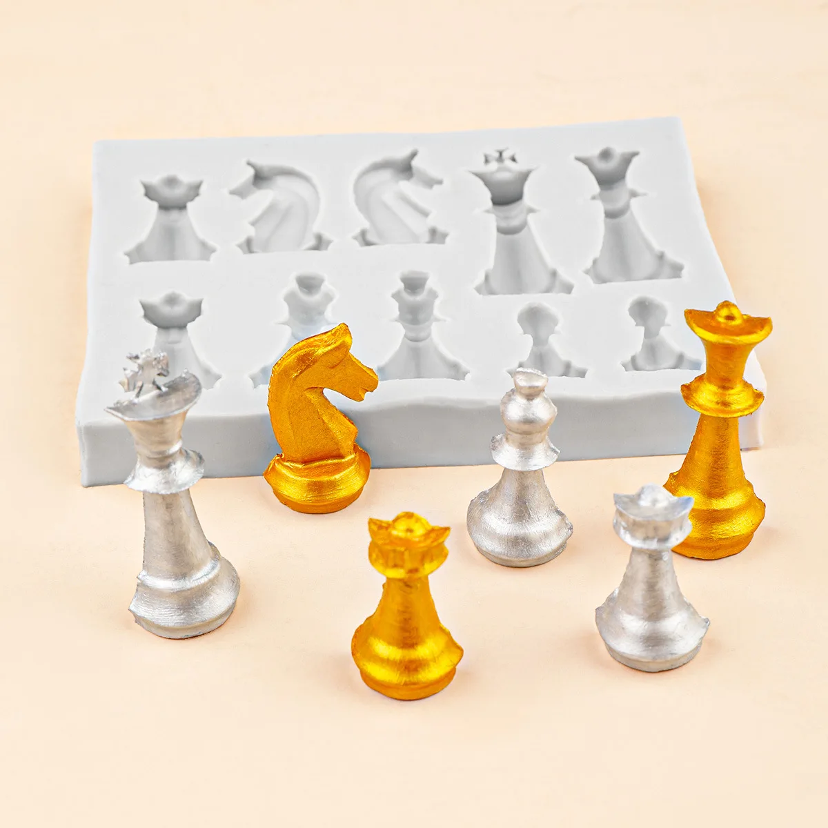 10-hole 3d Chess Silicone Mold - 3D Printing Chess ulasan dan harga