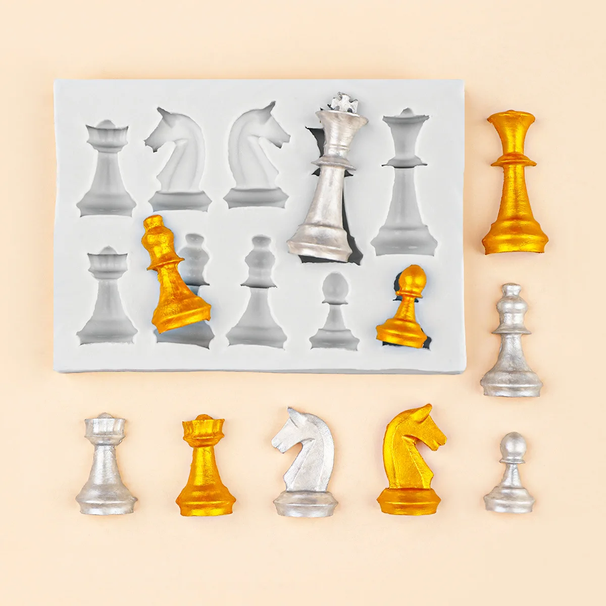 10-hole 3d Chess Silicone Mold - 3D Printing Chess ulasan dan harga