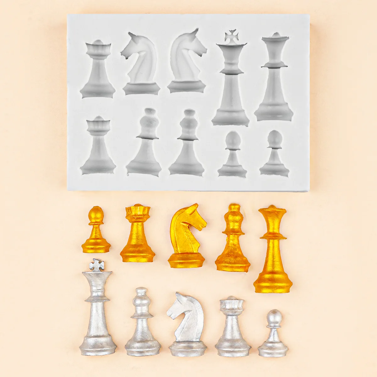 10-hole 3d Chess Silicone Mold - 3D Printing Chess ulasan dan harga
