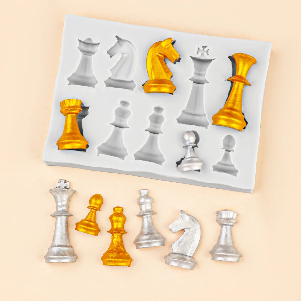10-hole 3d Chess Silicone Mold - 3D Printing Chess ulasan dan harga