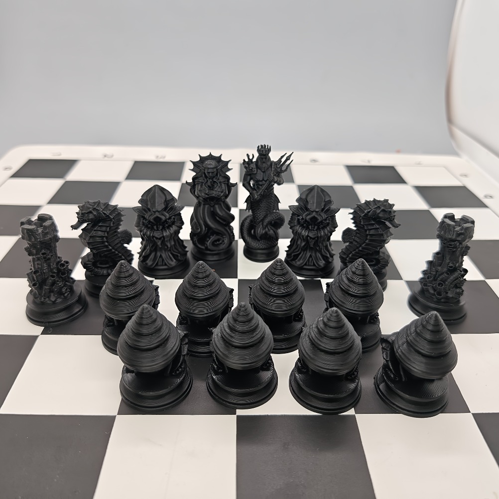16PCS Ocean Myth Chess Figurin - 3D Printing Chess ulasan dan harga