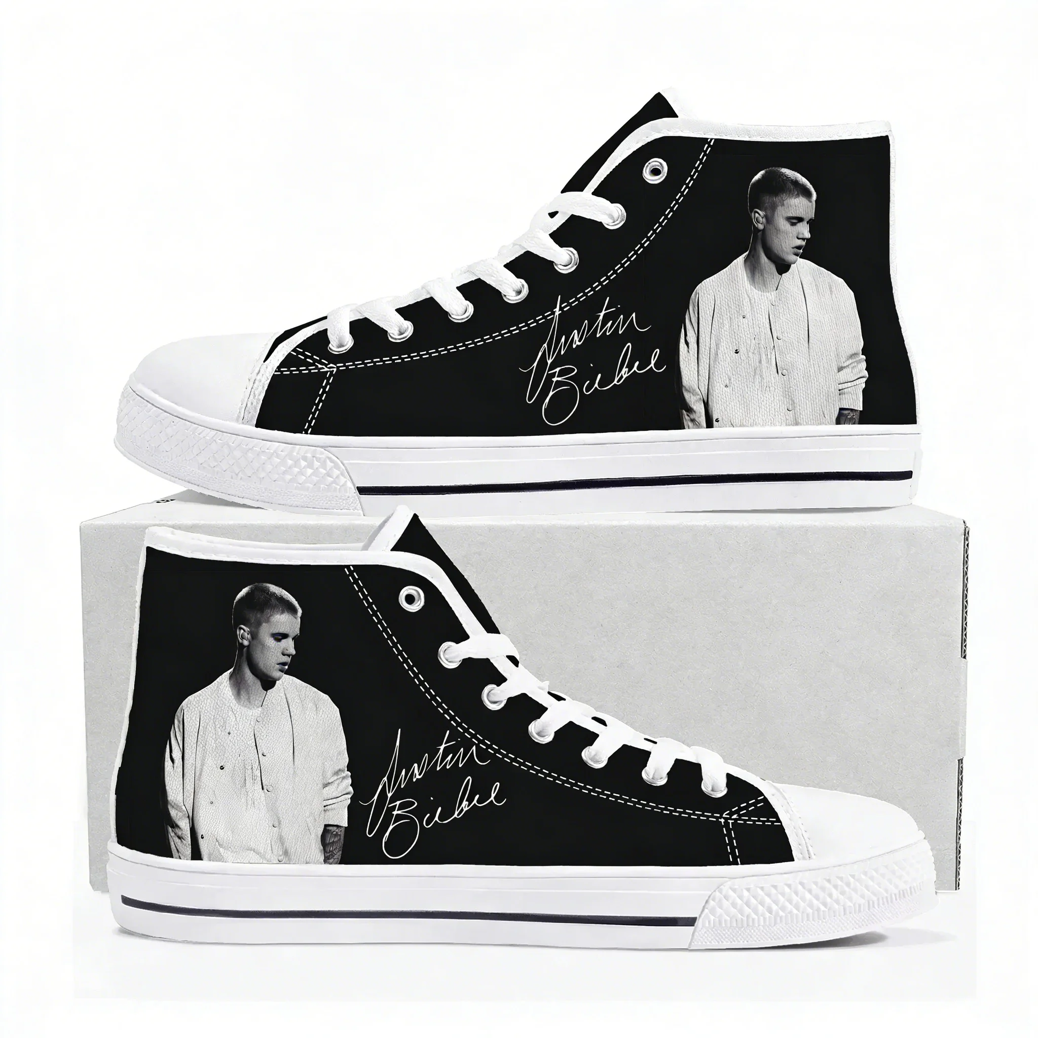 Justin Bieber High Top Sneaker - 3D Printing Quality ulasan dan harga