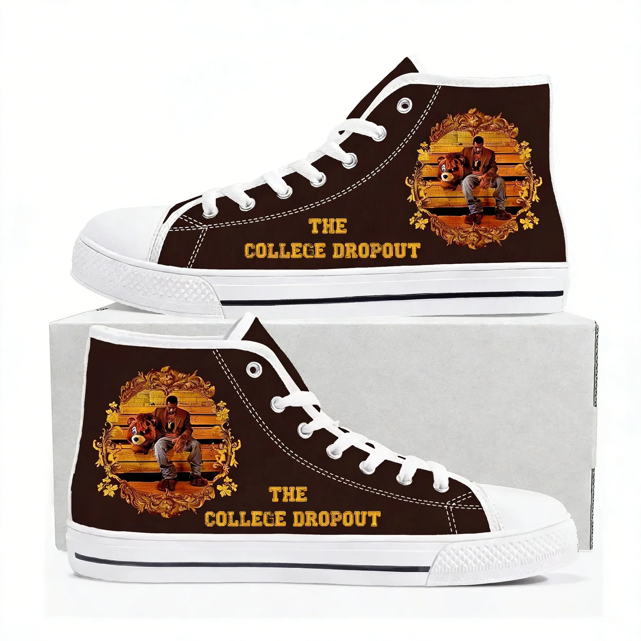 Kanye West High Top Sneakers M - 3D Printing Quality ulasan dan harga