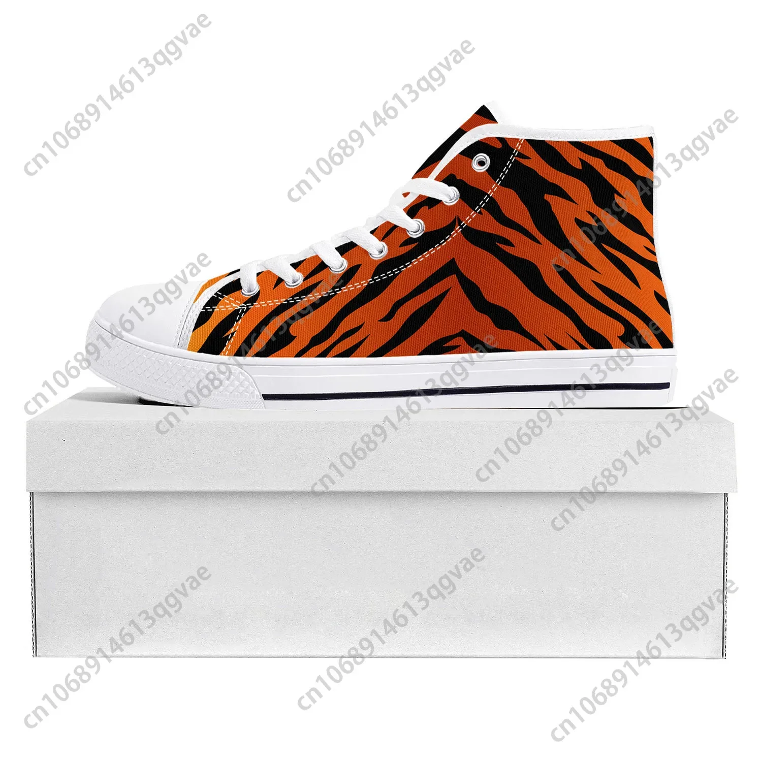 Tiger Stripe 3D Print High Top - 3D Printing Quality ulasan dan harga