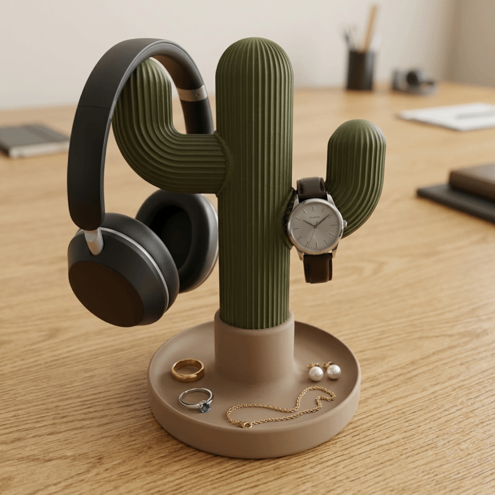 Green Cactus Storage Ornament  - 3D Printing Watch ulasan dan harga