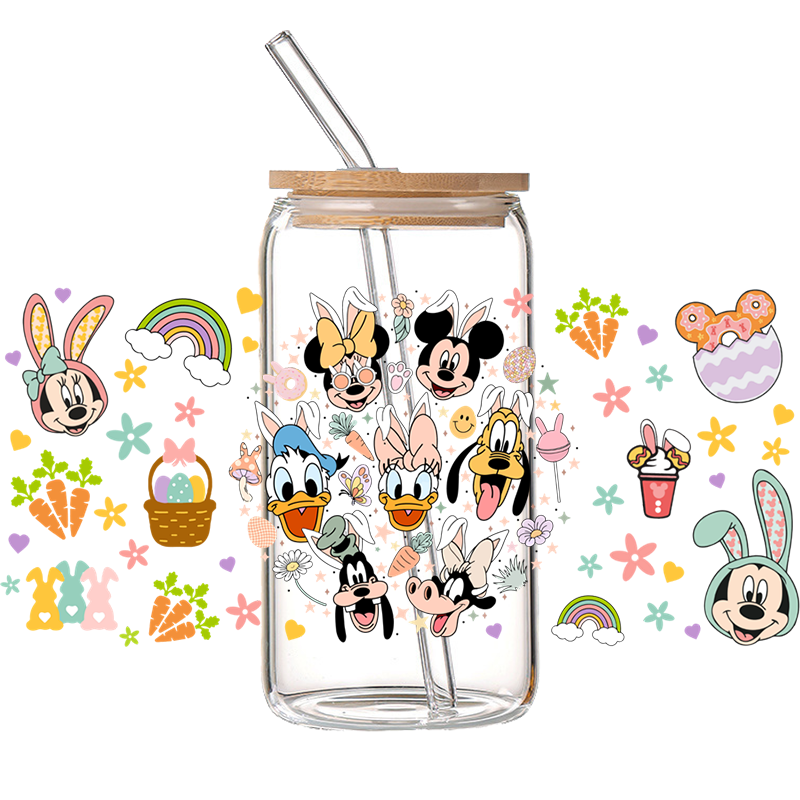 Disney Stitch Mickey Winnie Th - 3D Printing Glass ulasan dan harga