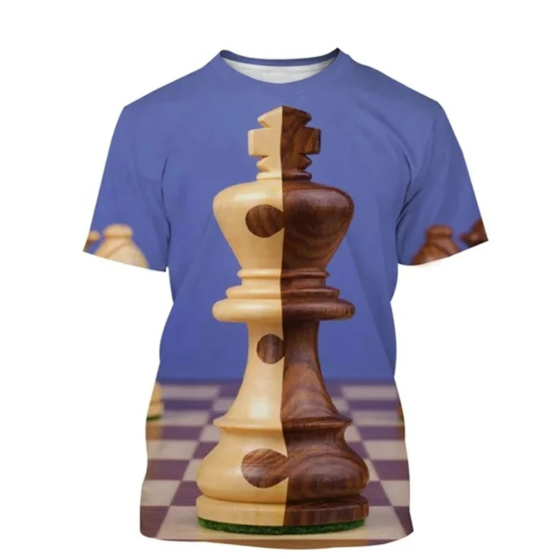 Chess T-shirt 3D Printing Desi - 3D Printing Chess ulasan dan harga