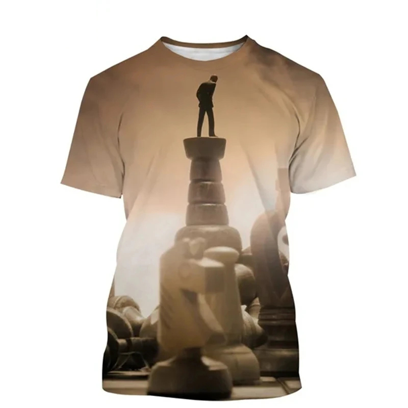 Chess T-shirt 3D Printing Desi - 3D Printing Chess ulasan dan harga