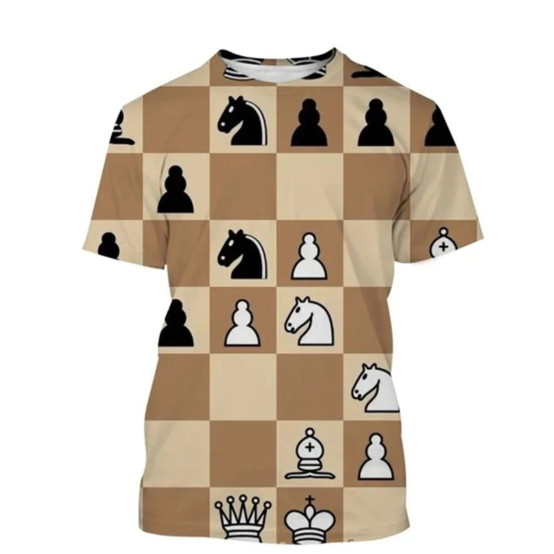 Chess T-shirt 3D Printing Desi - 3D Printing Chess ulasan dan harga