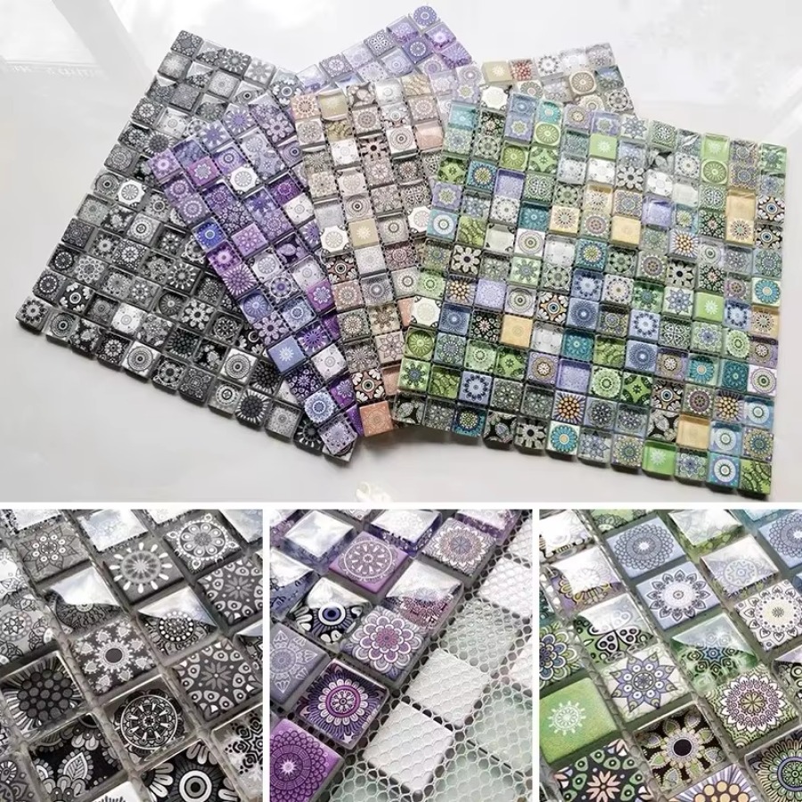 Crystal Glass Mosaic Tile for  - 3D Printing Glass ulasan dan harga