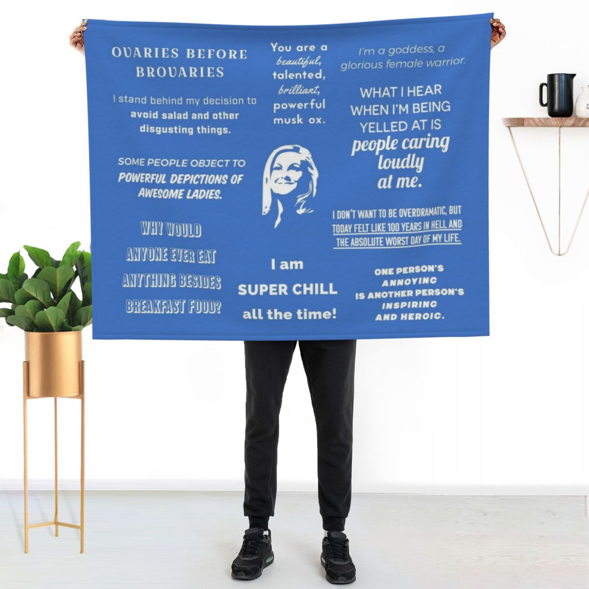 Leslie Knope - Quotes Throw Bl - 3D Printing Quotes ulasan dan harga
