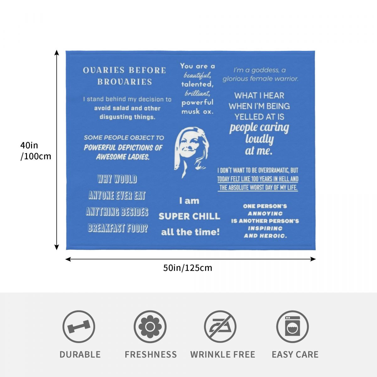 Leslie Knope - Quotes Throw Bl - 3D Printing Quotes ulasan dan harga