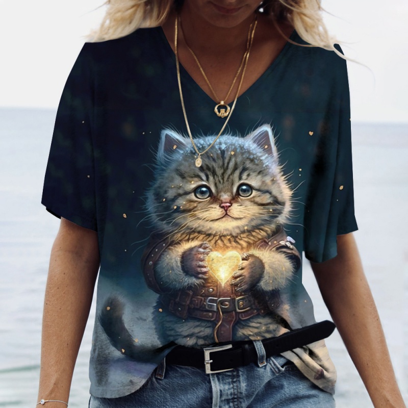 Fun Cat Food Pattern T Shirt F - 3D Printing In Food ulasan dan harga