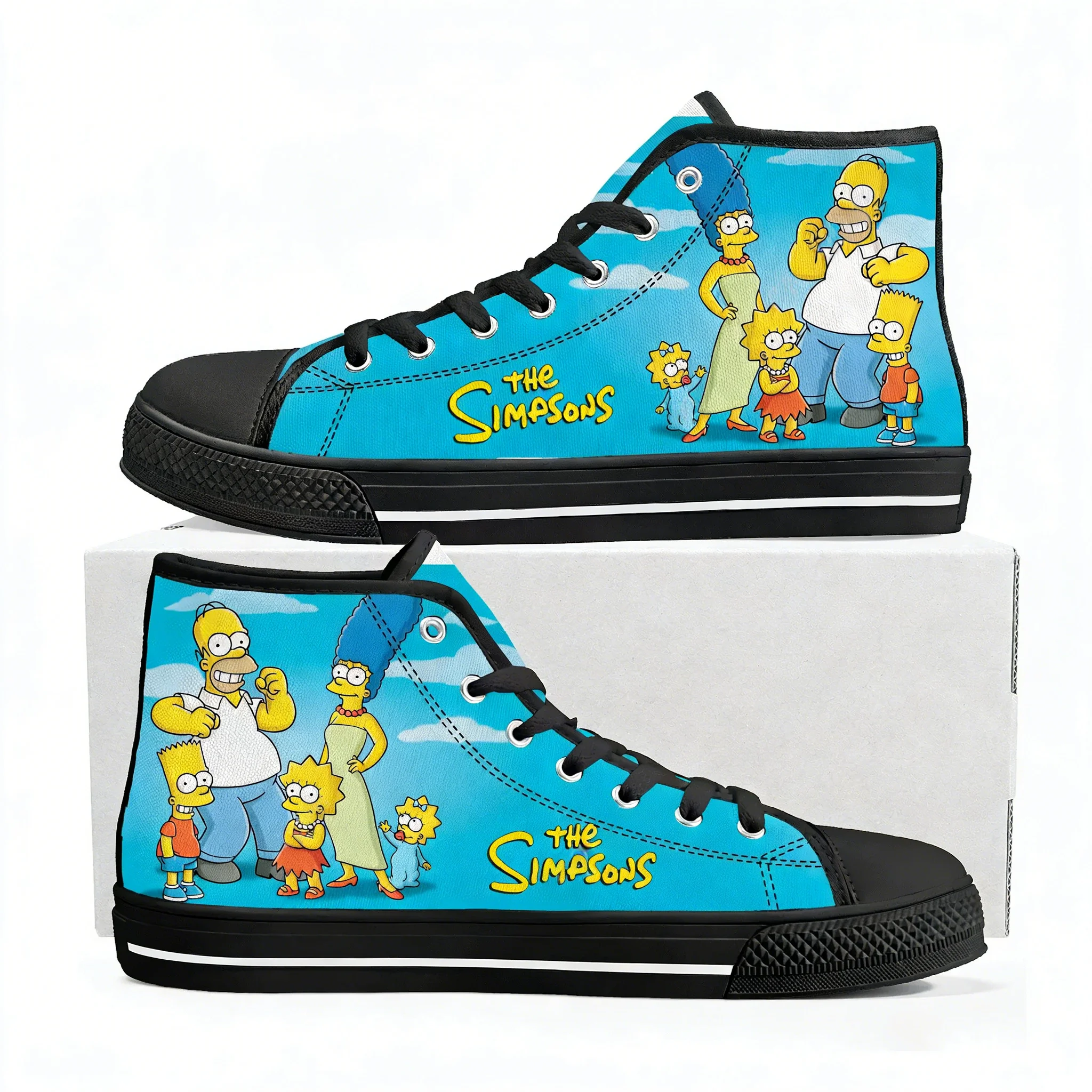 S-Simpsonss High Top Sneakers  - 3D Printing Quality ulasan dan harga