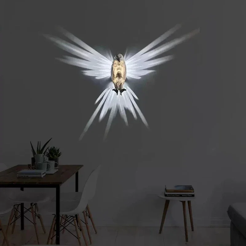 Bird Wall Lamp Halloween Owl E - 3D Printing Glass ulasan dan harga