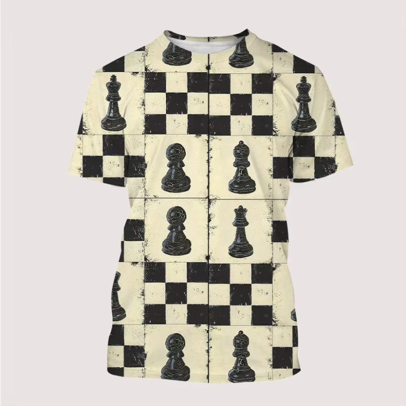 New Men's T Shirt 3D Print Int - 3D Printing Chess ulasan dan harga
