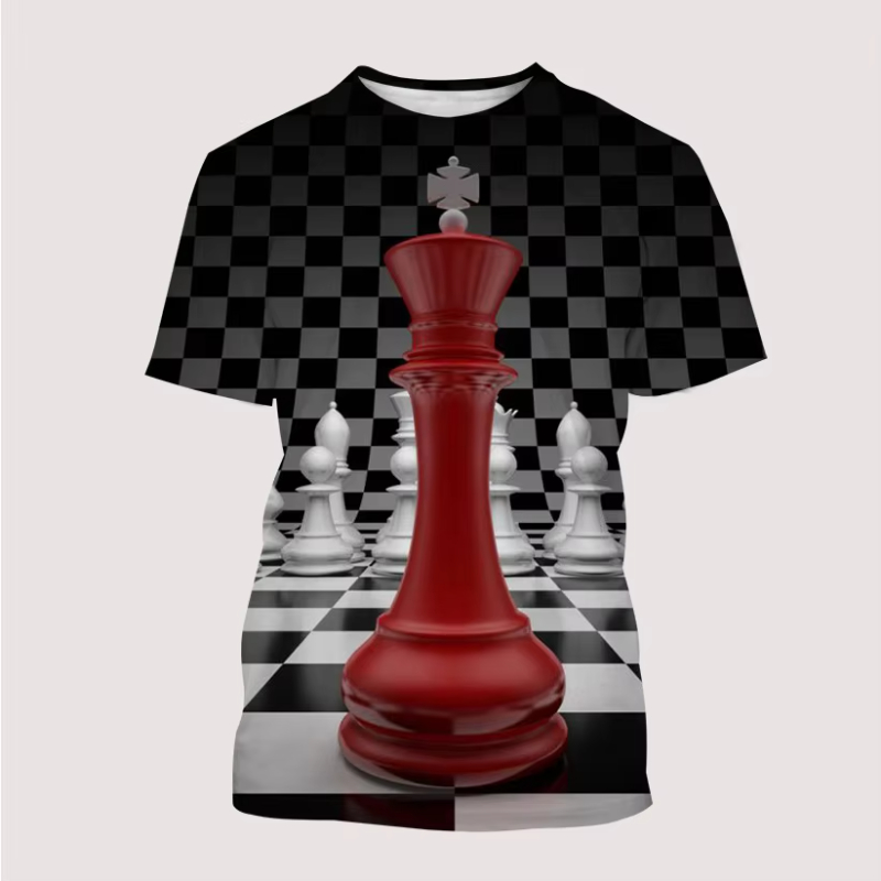New Men's T Shirt 3D Print Int - 3D Printing Chess ulasan dan harga
