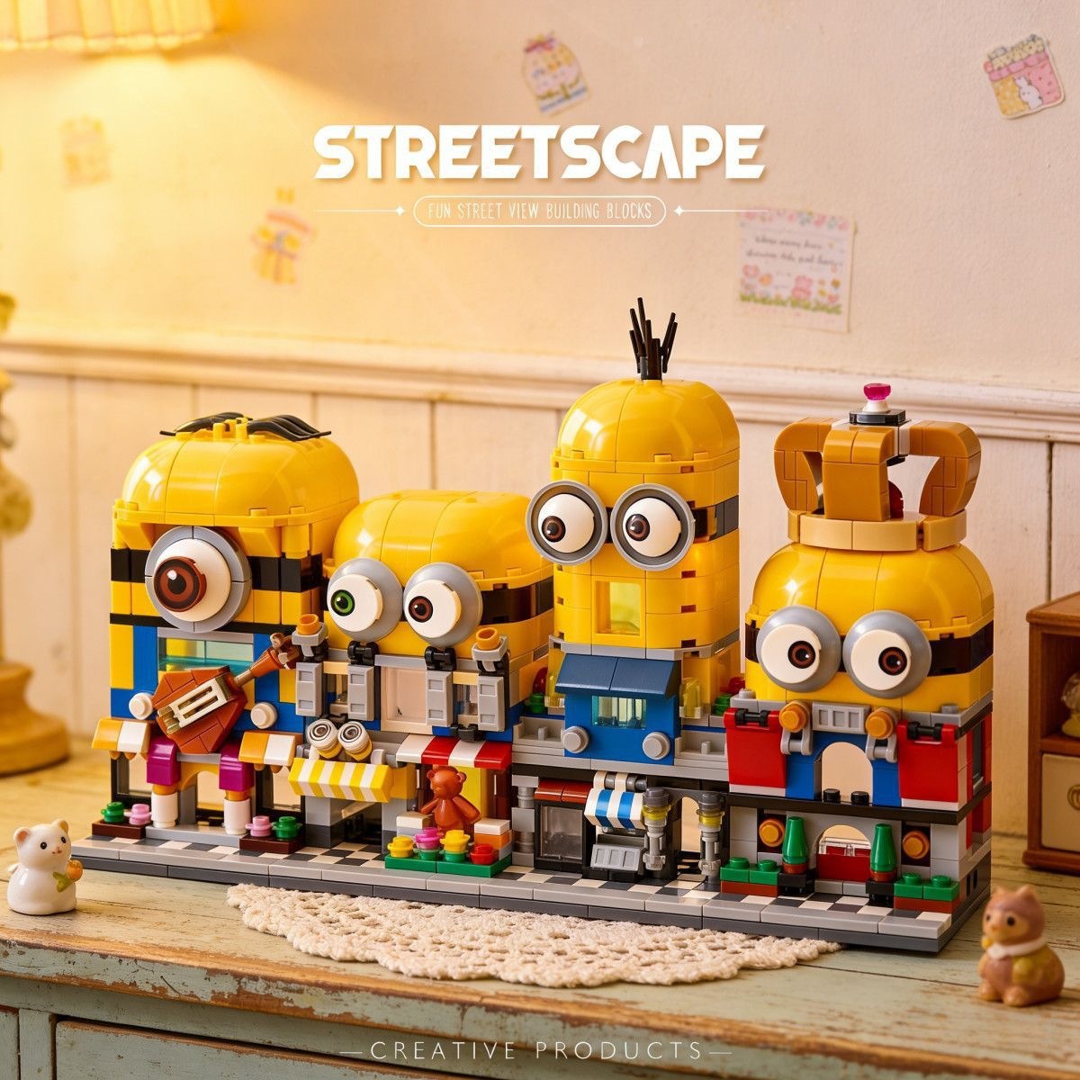 4-in-1 Minions Street View Bui - 3D Printing Lego ulasan dan harga