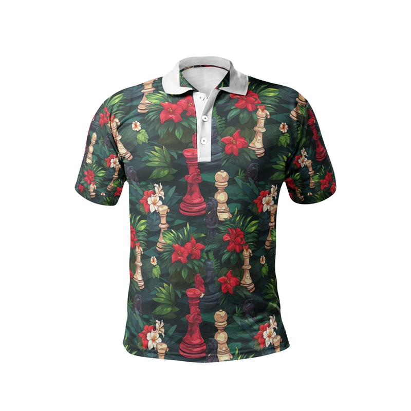 Chess King 3D Print Polo Shirt - 3D Printing Chess ulasan dan harga