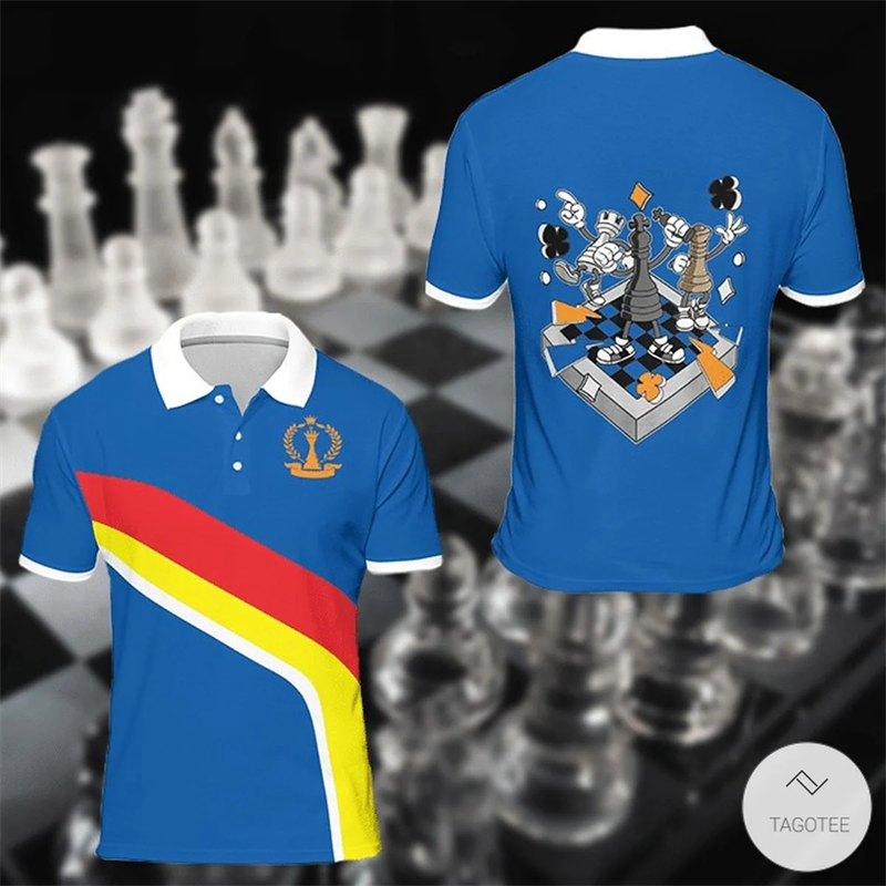 Chess King 3D Print Polo Shirt - 3D Printing Chess ulasan dan harga