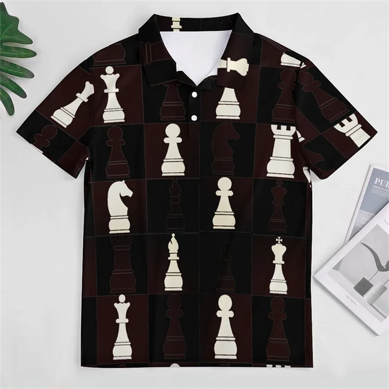 Chess King 3D Print Polo Shirt - 3D Printing Chess ulasan dan harga