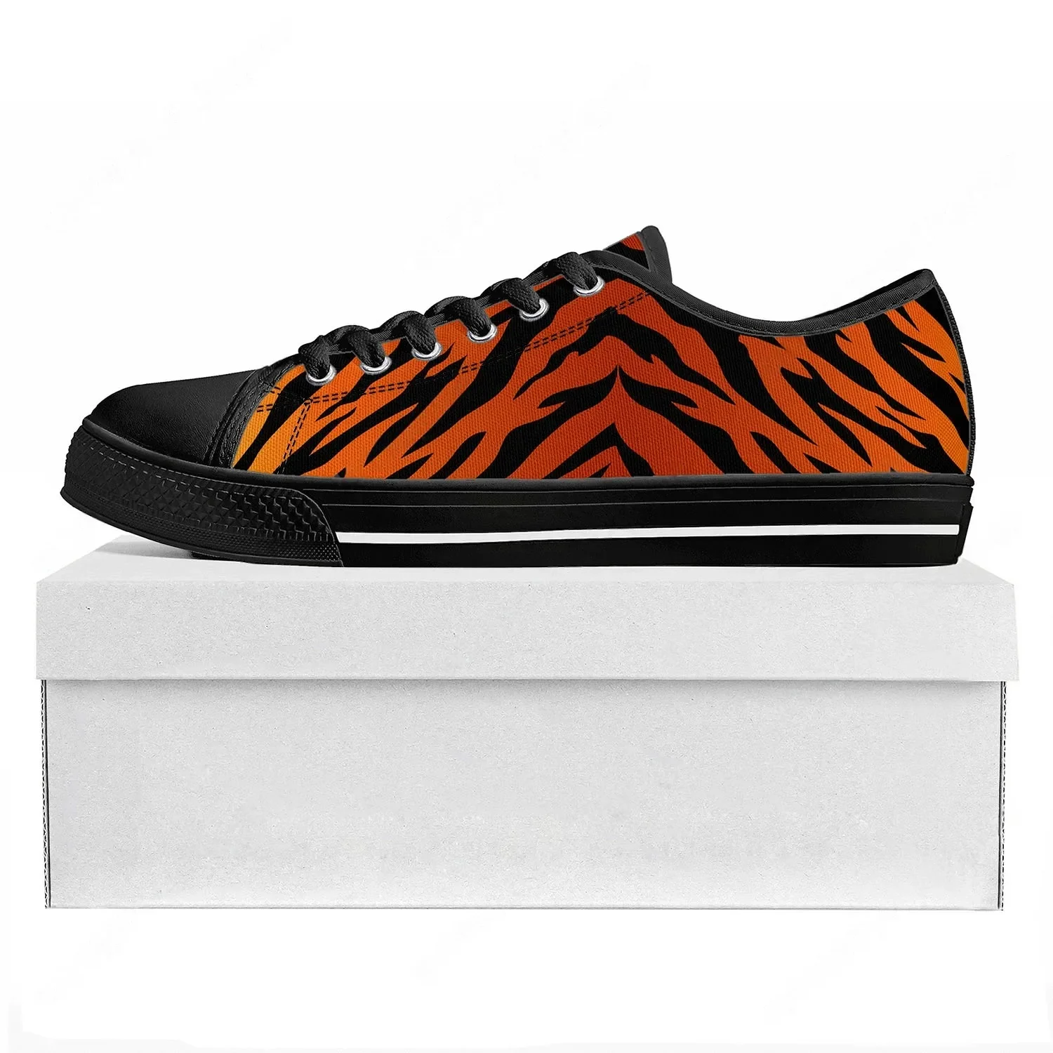 Tiger Stripe 3D Print Low Top  - 3D Printing Quality ulasan dan harga