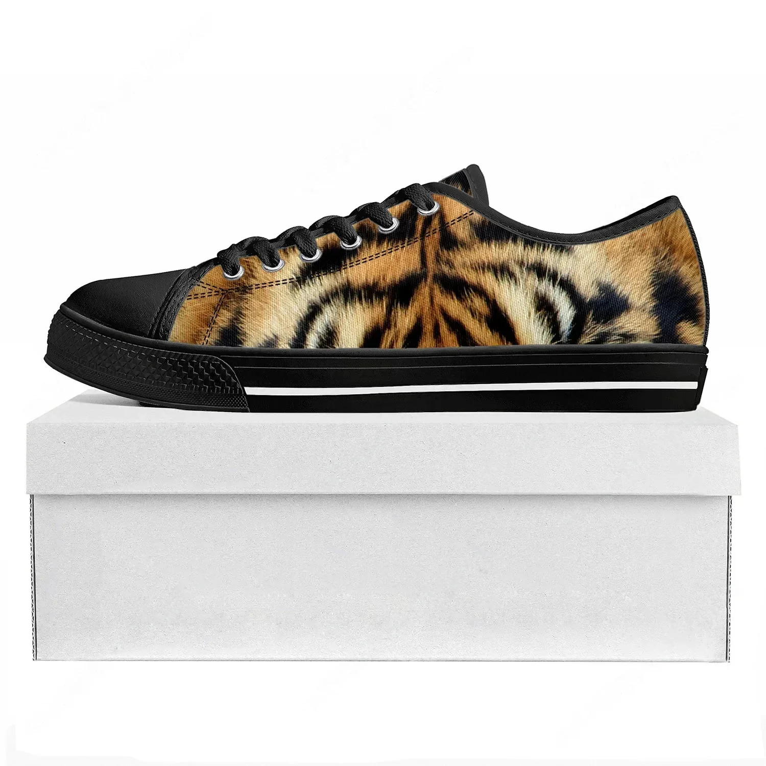 Tiger Stripe 3D Print Low Top  - 3D Printing Quality ulasan dan harga