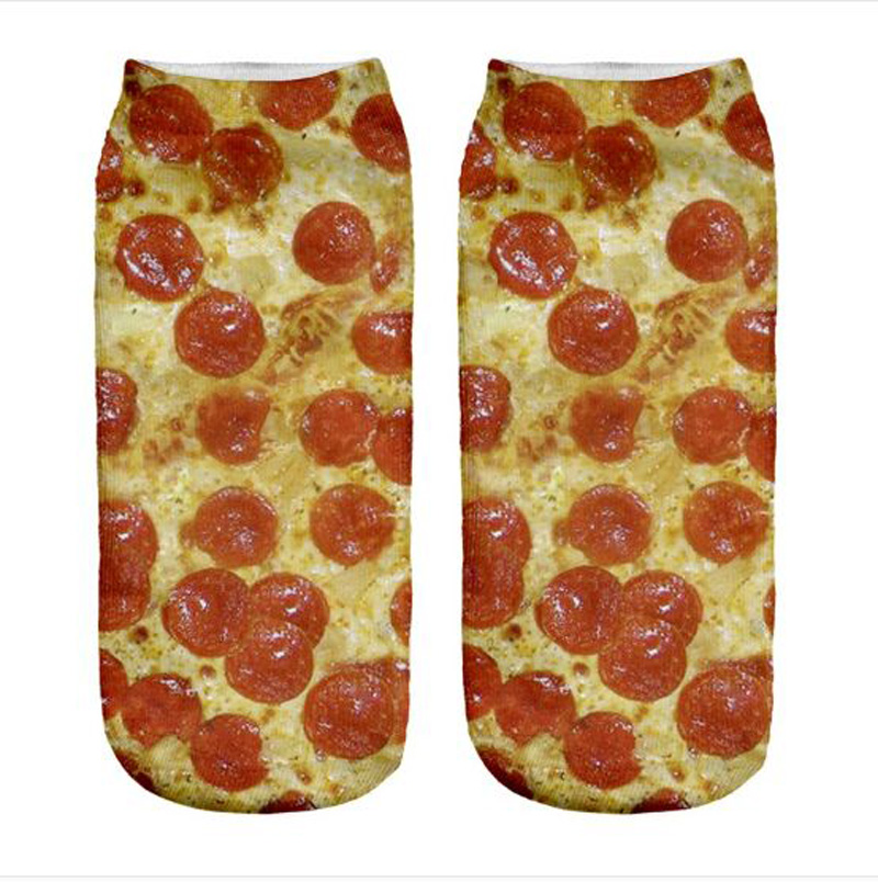 Women 3D Print Funny Pizza Soc - 3D Printing In Food ulasan dan harga