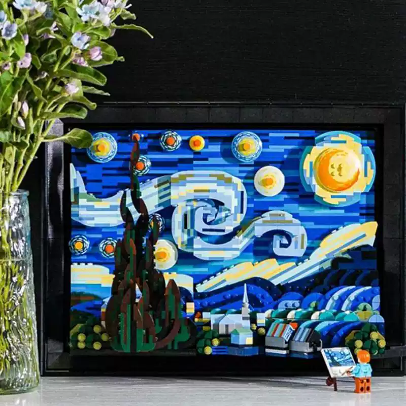 Van Gogh Starry Night 3D Build - 3D Printing Lego ulasan dan harga