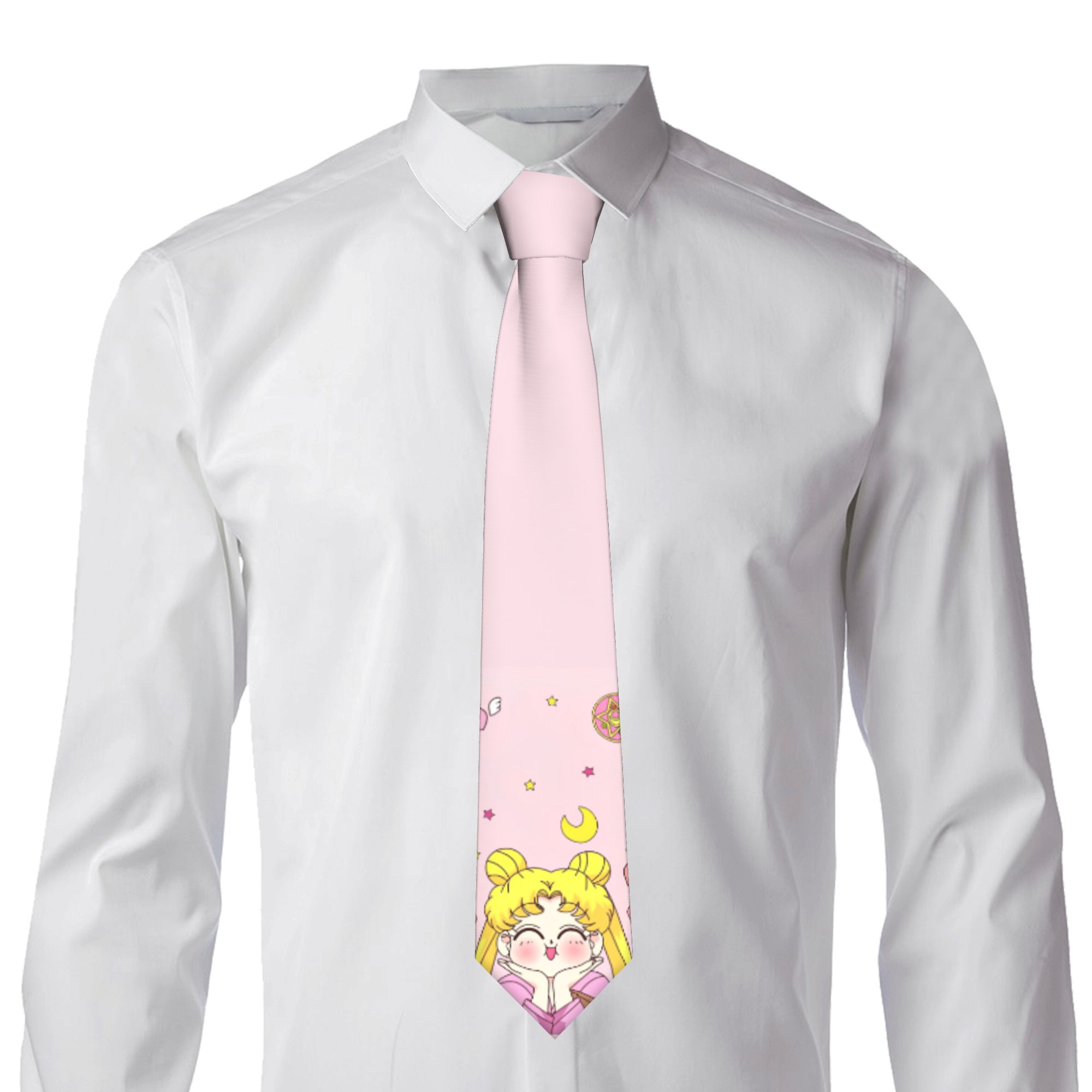 Mens Tie Cartoon Moons 3D Prin - 3D Printing Quality ulasan dan harga