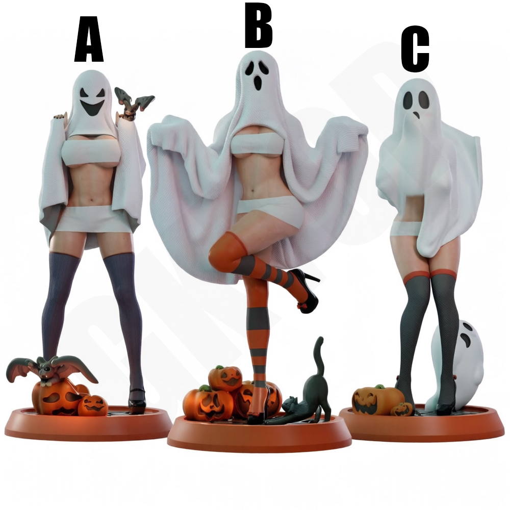 Halloween Ghost Lady 1/24 Scal - 3D Printing Ghosting ulasan dan harga