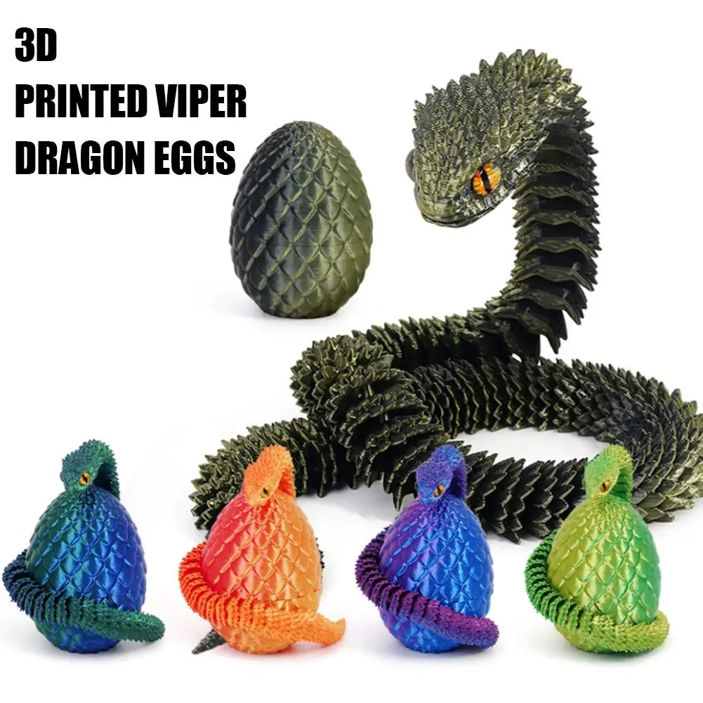 3D Printed Cool Snake Dragon E - 3D Printing Egg ulasan dan harga