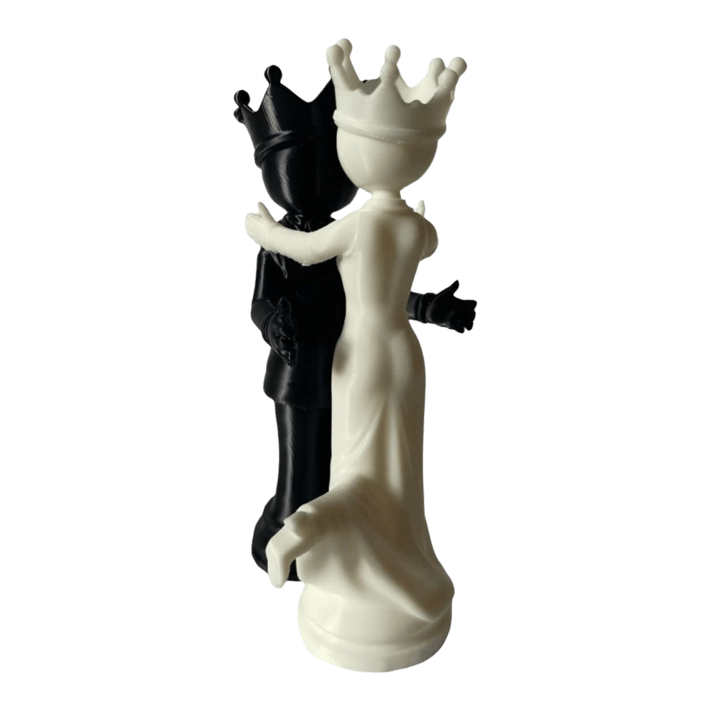 2pcs Lovers Statue 3D Printed  - 3D Printing Chess ulasan dan harga