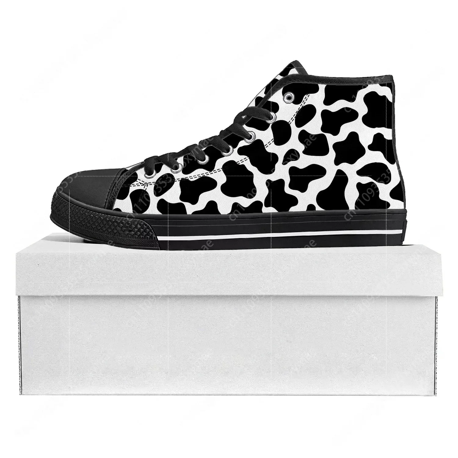 Cow Print 3D Pattern High Top  - 3D Printing Quality ulasan dan harga