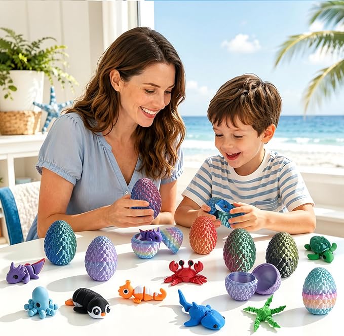 24pcs 3D Printed Surprise Egg  - 3D Printing Egg ulasan dan harga
