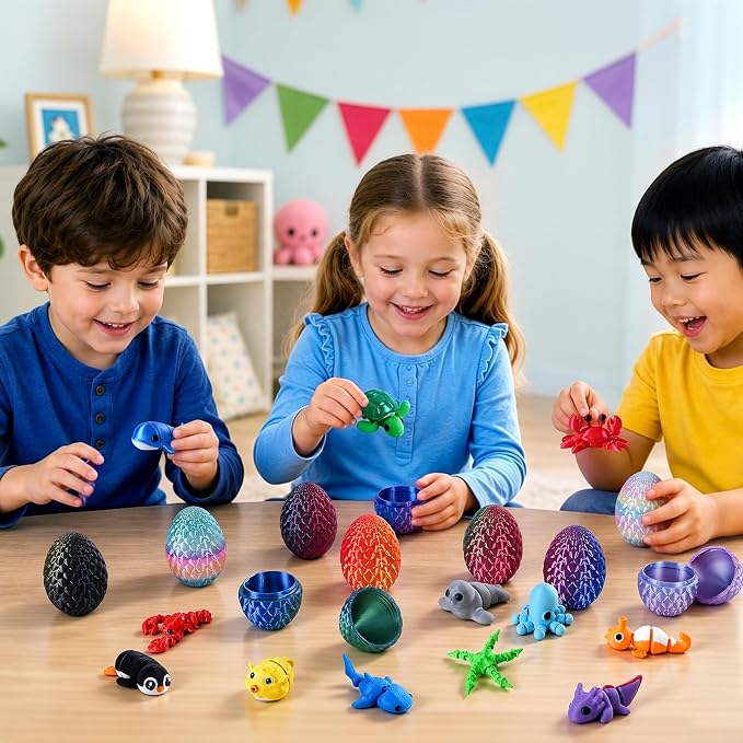 24pcs 3D Printed Surprise Egg  - 3D Printing Egg ulasan dan harga